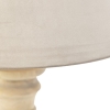 Landelijke tafellamp met velours kap taupe 50 cm - catnip