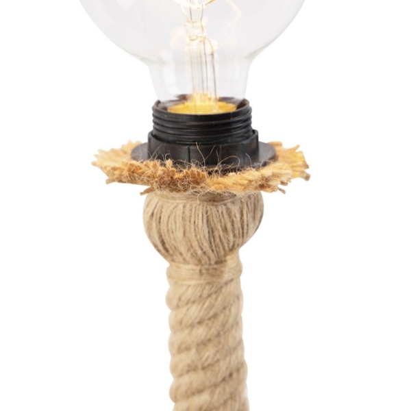 Landelijke tafellamp van touw - ropa