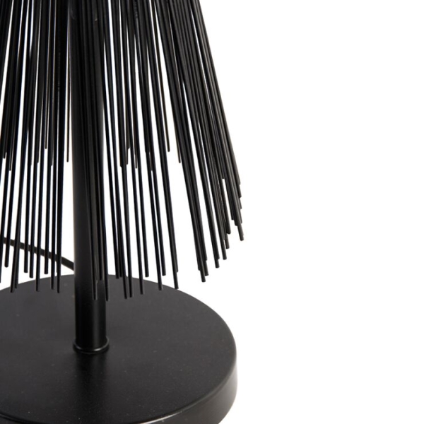 Landelijke tafellamp zwart - broom