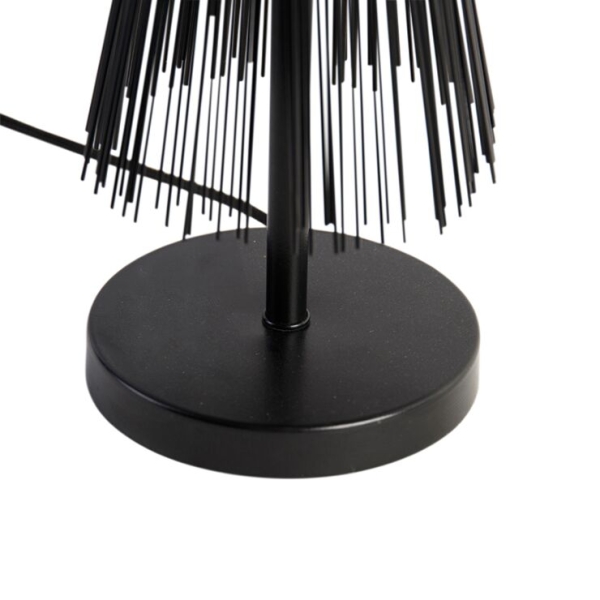 Landelijke tafellamp zwart - broom