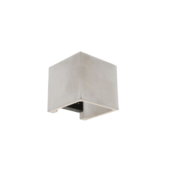 Landelijke vierkante wandlamp beton alban 14 1