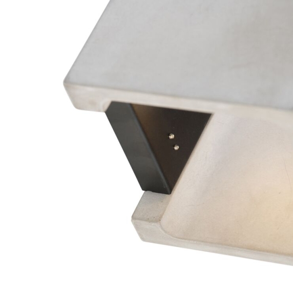 Landelijke vierkante wandlamp beton - alban