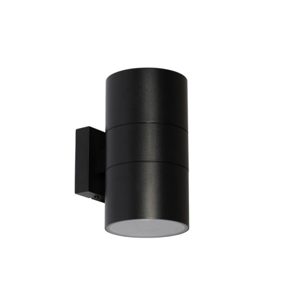 Moderne buiten wandlamp zwart 2-lichts ar111 ip44 - duo