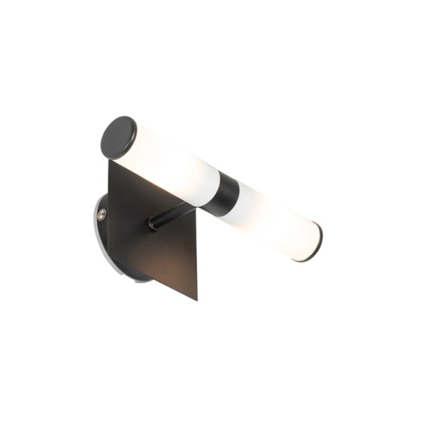 Moderne badkamer wandlamp zwart ip44 2-lichts - bath
