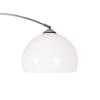 Moderne booglamp chroom met witte kap - Arc Basic