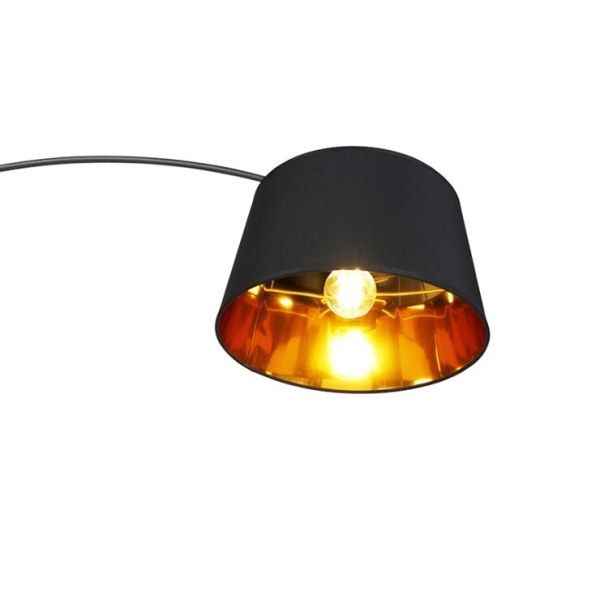 Moderne booglamp zwart met goud - arc basic