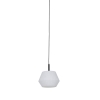 Moderne buiten hanglamp zwart met witte kap 32. 9 cm ip44 - robbert