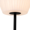 Moderne buiten tafellamp zwart met witte kap ip44 - robbert