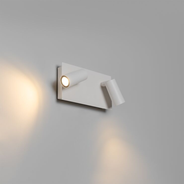 Moderne buiten wandlamp wit incl. Led 2-lichts ip54 - simon