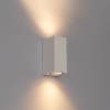 Moderne buiten wandlamp wit kunststof 2-lichts - baleno