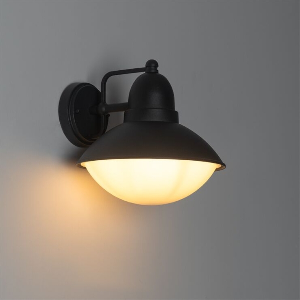 Moderne buiten wandlamp zwart ip44 - marcel