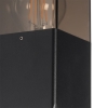 Moderne buiten wandlamp zwart ip44 met smoke glas - denmark