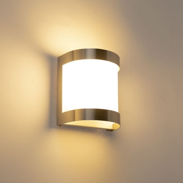 Moderne buitenwandlamp rvs ip44 - mira