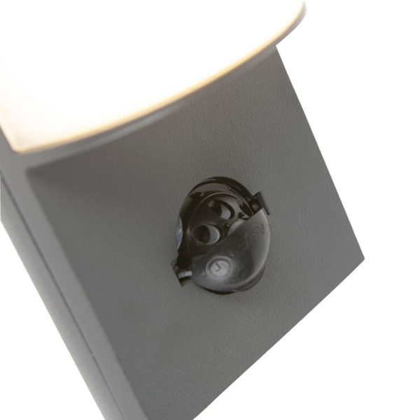 Moderne buitenwandlamp donkergrijs met bewegingssensor - harry