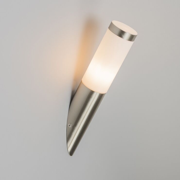 Moderne buitenwandlamp staal ip44 - rox