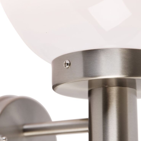 Moderne buitenwandlamp staal rvs ip44 - sfera
