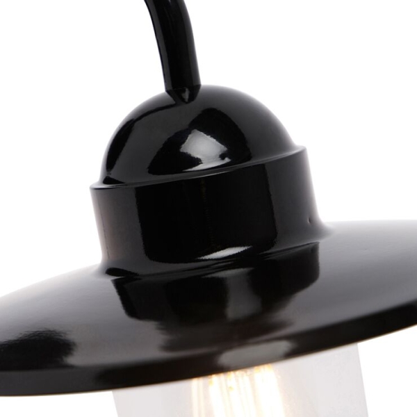 Moderne buitenwandlamp zwart ip44 - kansas