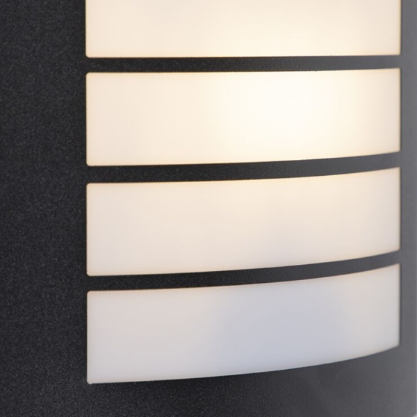 Moderne buitenwandlamp zwart ip44 - miro