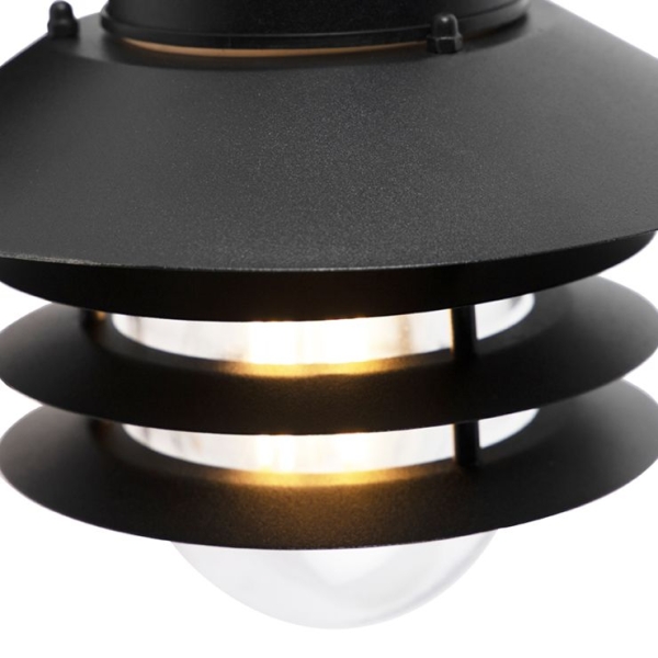 Moderne buitenwandlamp zwart ip44 - prato down