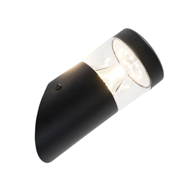 Moderne buitenwandlamp zwart ip44 incl. Led - roxy