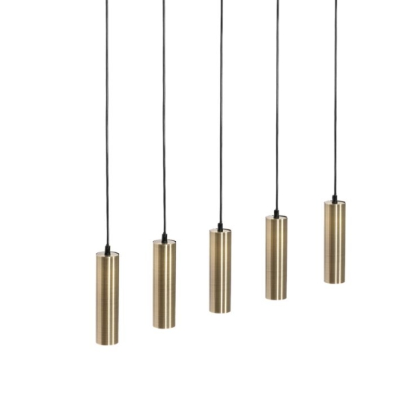 Moderne hanglamp brons 5-lichts - jeana