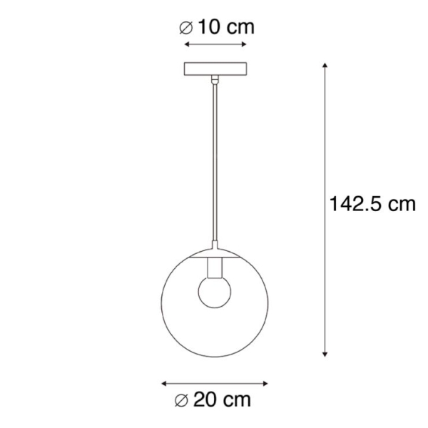 Moderne hanglamp grijs 20 cm - Pallon