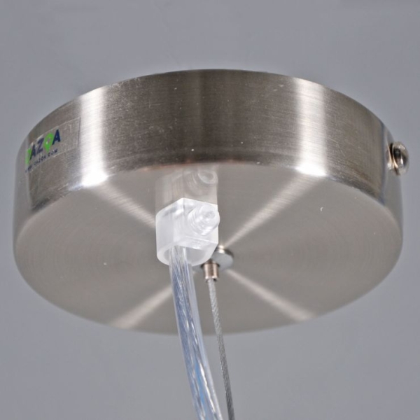 Moderne hanglamp staal met kap 45 cm taupe - cappo 1