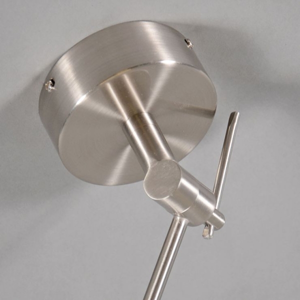 Moderne hanglamp staal met kap mineraal 35 cm - blitz
