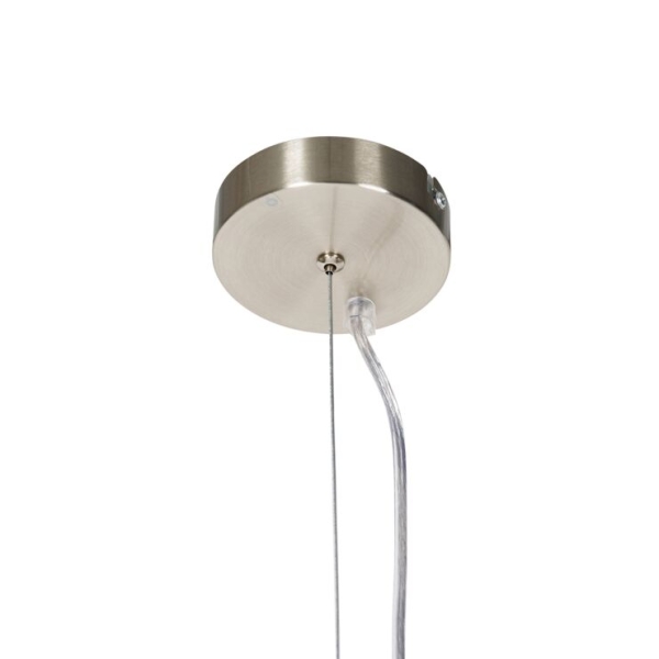 Moderne hanglamp staal zonder kap - cappo