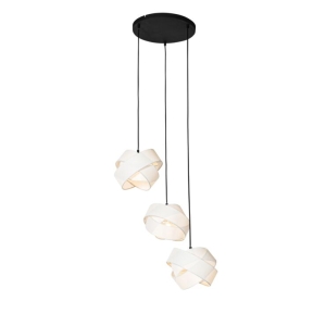 Moderne hanglamp wit 3-lichts - Cloth