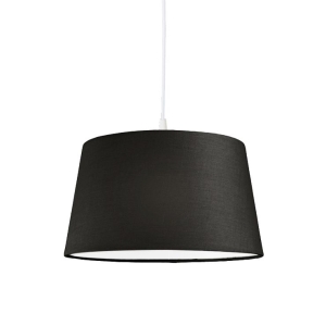 Moderne hanglamp wit met zwarte kap 45 cm - Pendel