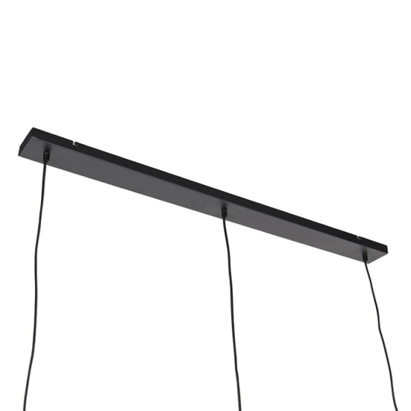 Moderne hanglamp zwart 3-lichts - mesh ball