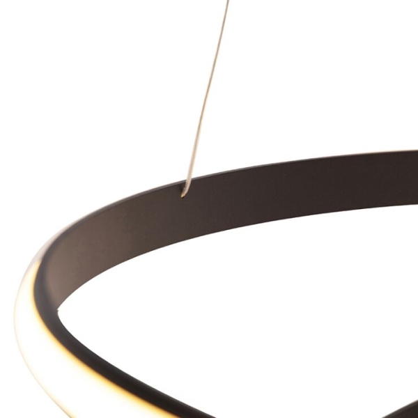Moderne hanglamp zwart 74 cm incl. Led - rowan