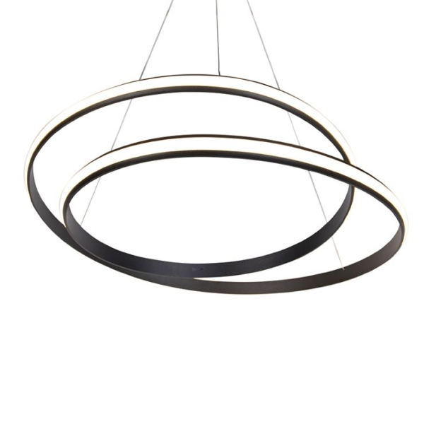 Moderne hanglamp zwart 74 cm incl. Led - rowan