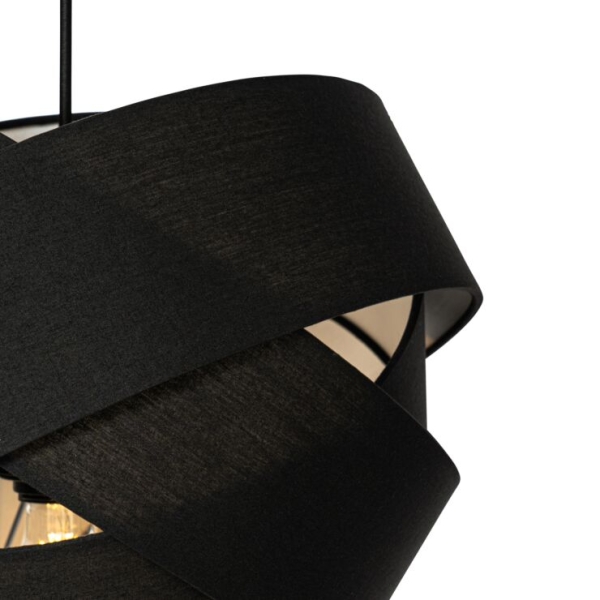 Moderne hanglamp zwart - cloth