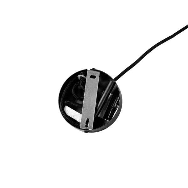Moderne hanglamp zwart met smoke glas - drop