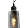 Moderne hanglamp zwart met smoke glas - stavelot
