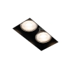 Moderne inbouwspot zwart gu10 trimless 2-lichts - oneon