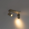 Moderne plafondlamp brons 2-lichts verstelbaar rechthoekig - jeana