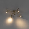 Moderne plafondlamp brons 5-lichts verstelbaar rechthoekig - jeana