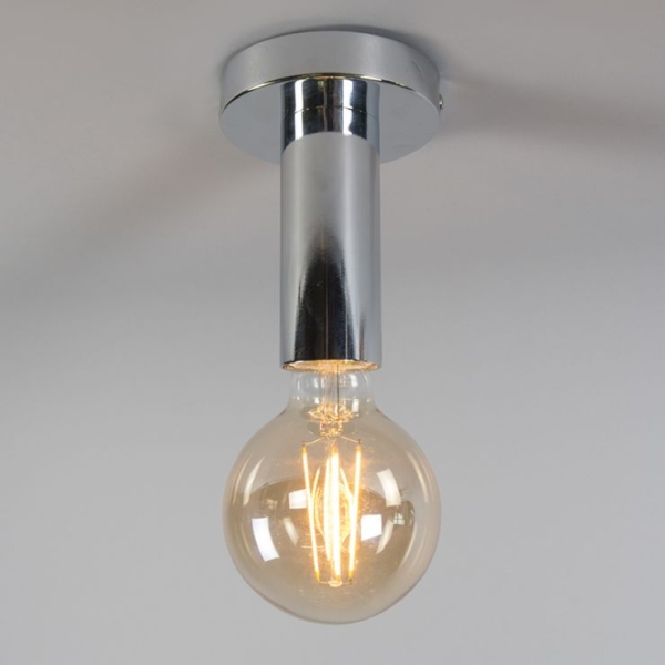Moderne plafondlamp chroom - facil