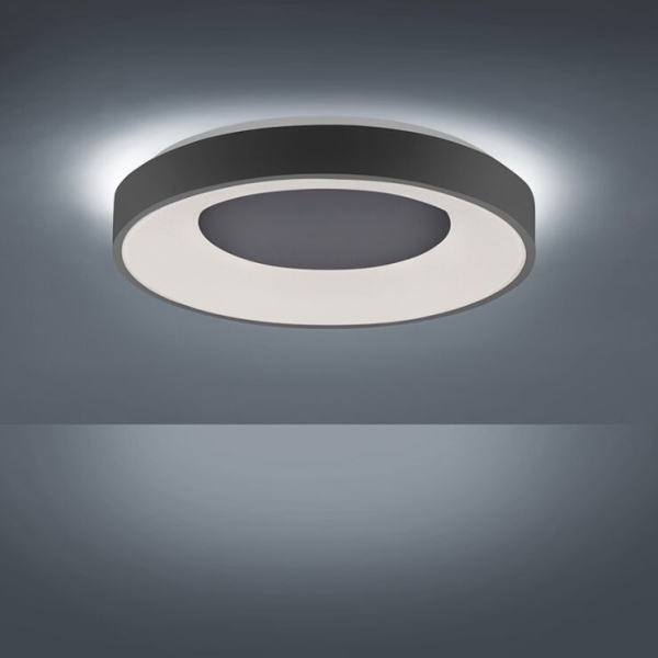 Moderne plafondlamp donkergrijs incl. Led 3-staps dimbaar - steffie