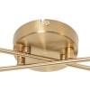 Moderne plafondlamp goud 4-lichts met smoke glas - athens