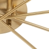 Moderne plafondlamp goud 8-lichts met smoke glas - athens