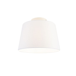 Moderne plafondlamp met witte kap 25 cm - Combi