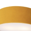 Moderne plafondlamp oker 30 cm met gouden binnenkant - drum