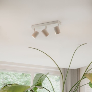 Moderne plafondlamp wit 3-lichts verstelbaar rechthoekig - Jeana