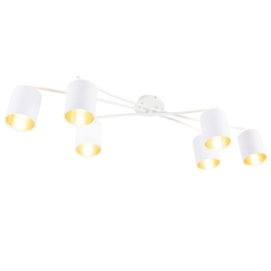 Moderne plafondlamp wit 6-lichts - Lofty