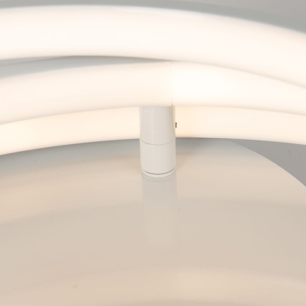 Moderne plafondlamp wit incl. Led en dimmer- rondas