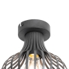 Moderne plafondlamp zwart 18 cm - saffira